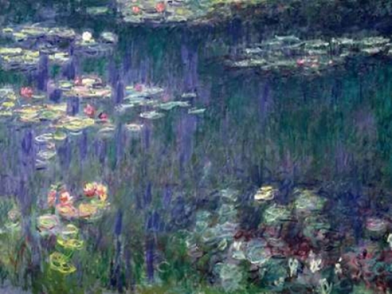 Waterlilies- Green Reflections Poster Print by Claude Monet - Item # VARPDX3CM1517